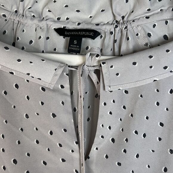 Banana Republic Julia Tie Business Peasant Blouse Size Small - Picture 9 of 13